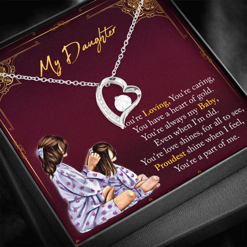 You Are A Part Of Me Silver Forever Love Necklace Gift For Wife