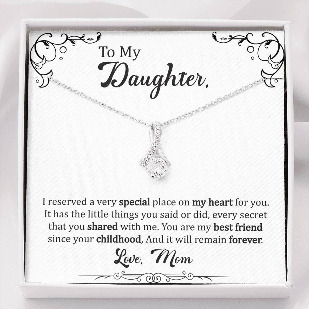 You Are My Best Friend 14K White Gold Alluring Beauty Necklace Gift For Daughter
