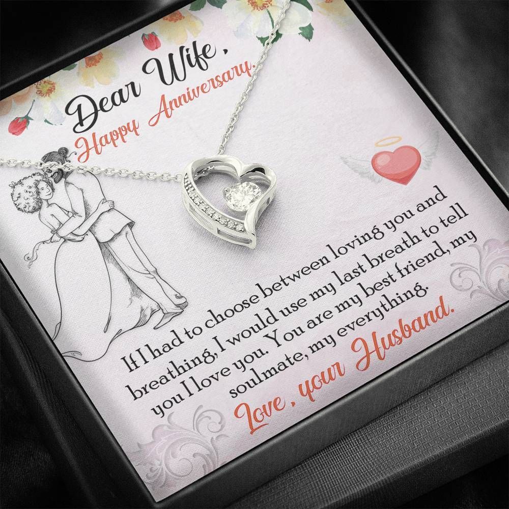 You Are My Best Friend Gift For Wife 14K White Gold Forever Love Necklace