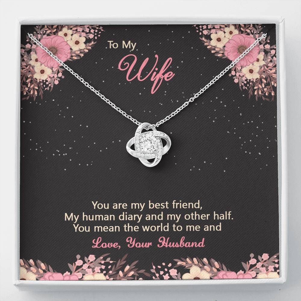 You Are My Best Friend Love Knot Necklace For Wife