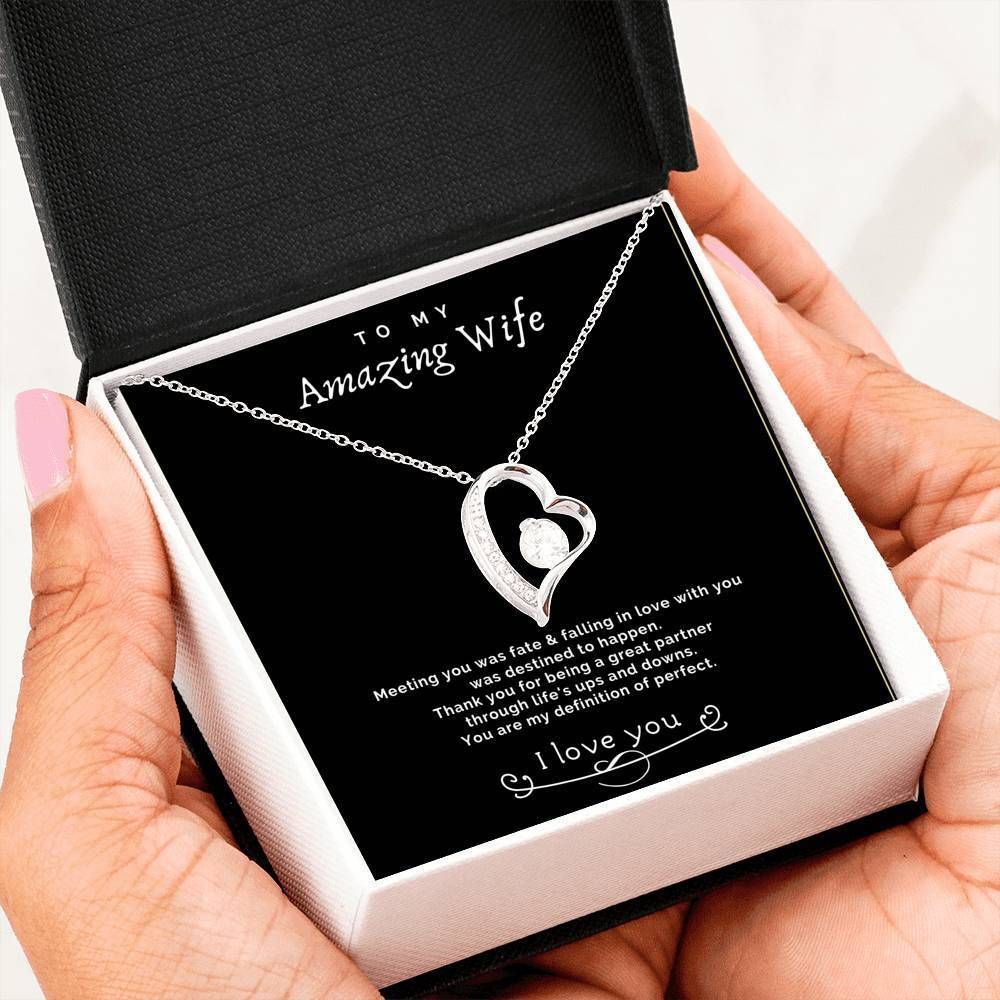 You Are My Definition Of Perfect Silver Forever Love Necklace Giving Wife