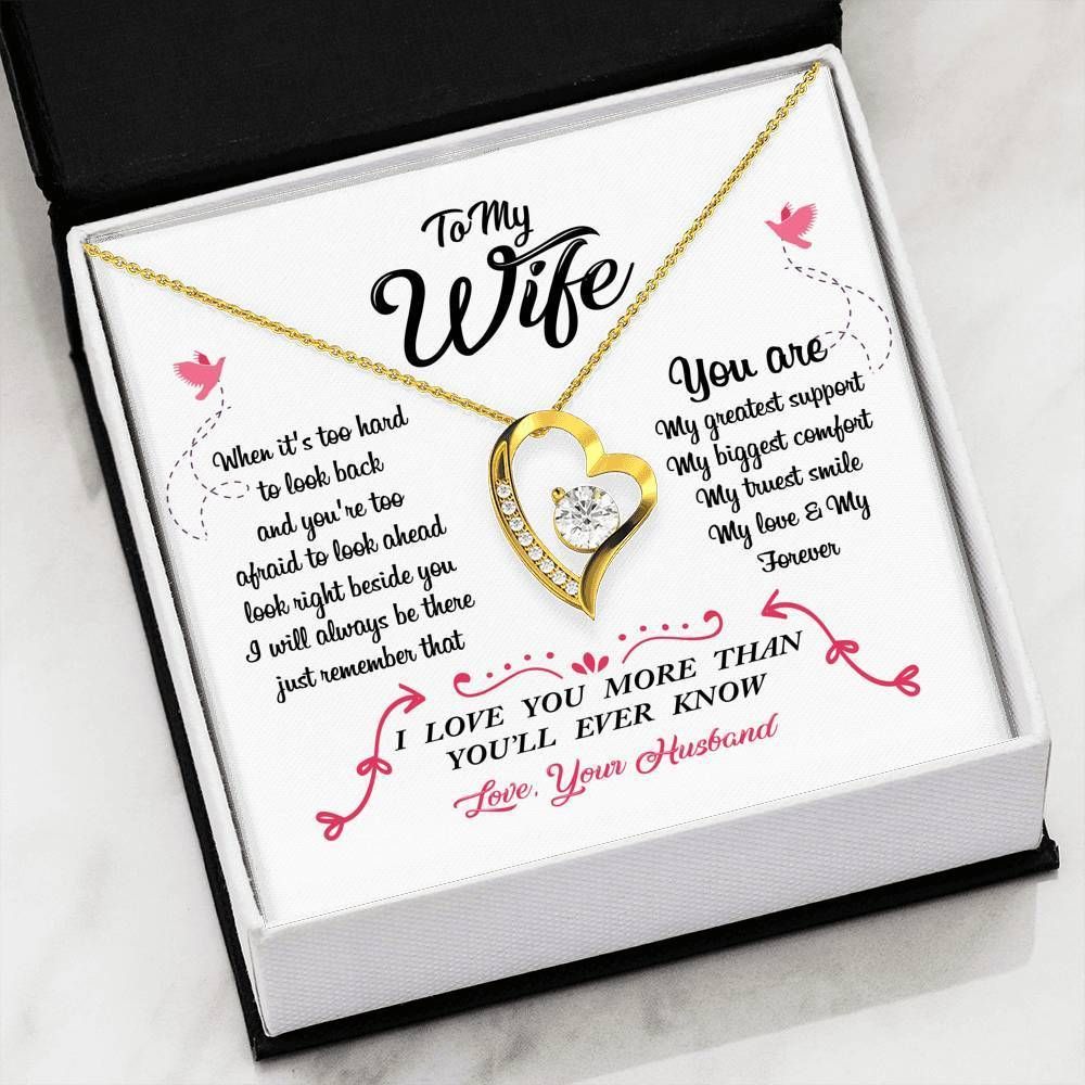 You Are My Greatest Support 18k Gold Forever Love Necklace Gift For Wife
