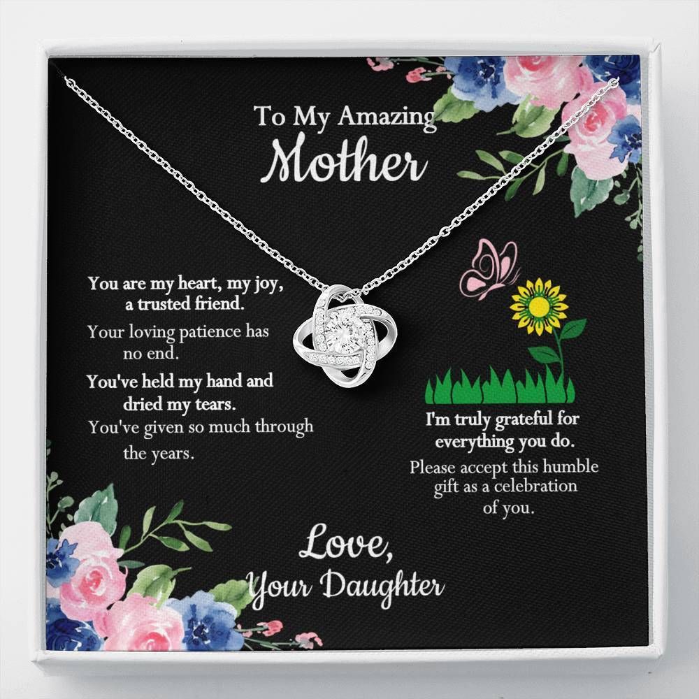 You Are My Heart My Joy A Trusted Friend Love Knot Necklace Gift For Mother