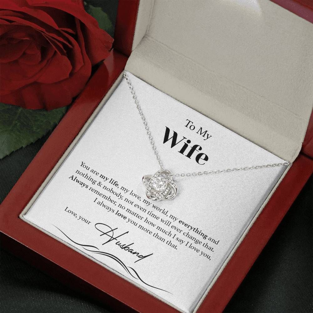 You Are My Life Love Knot Necklace For Wife