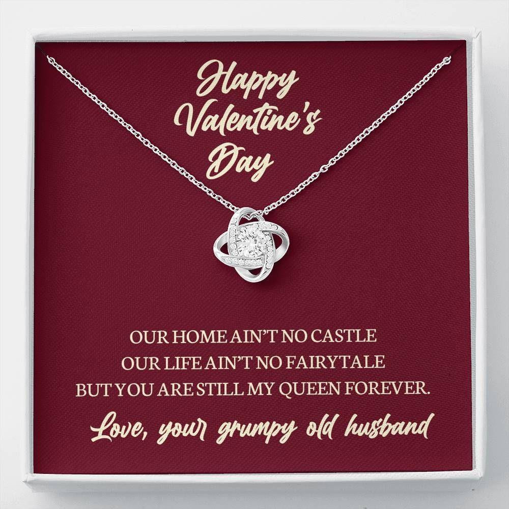 You Are My Queen Forever Love Knot Necklace Gift For Wife Valentine's Day