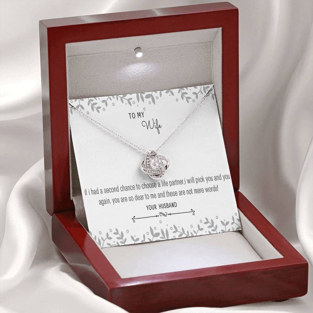 You Are So Dear To Me Giving Wife Love Knot Necklace