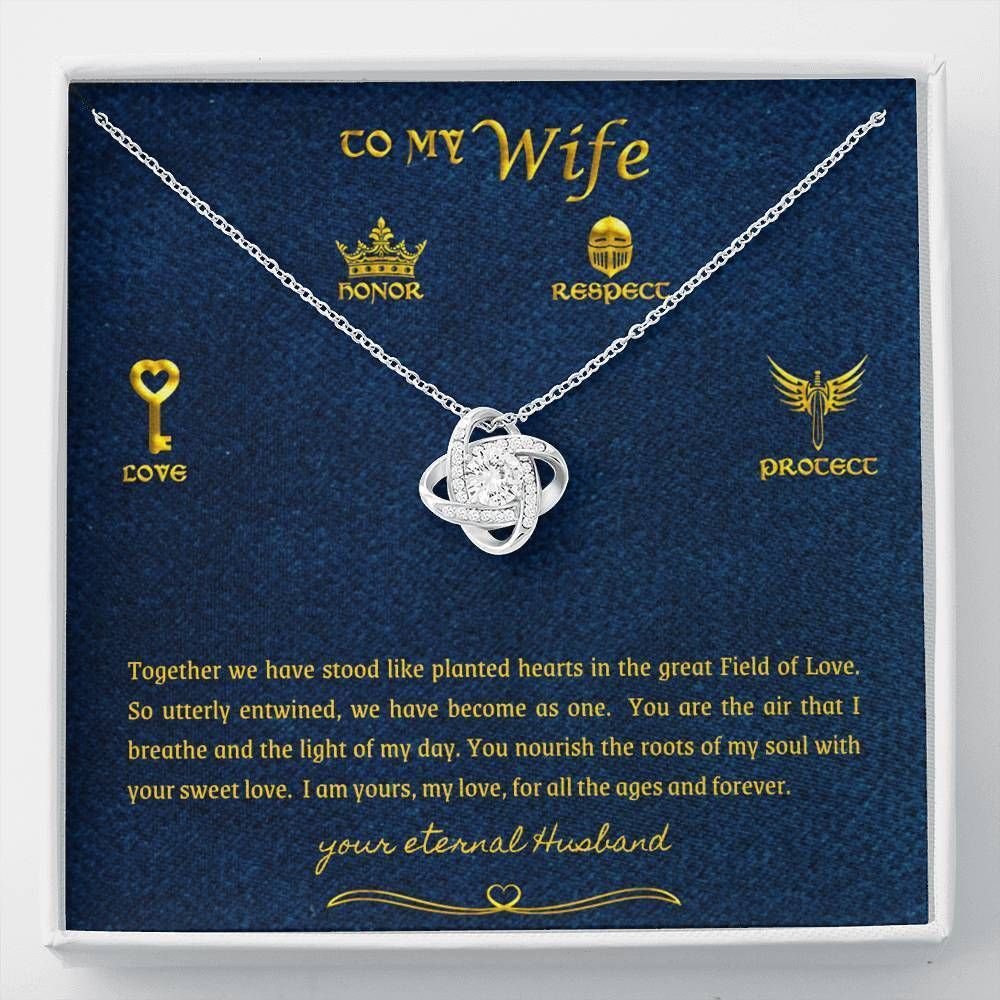 You Are The Air That I Breathe Love Knot Necklace To Wife