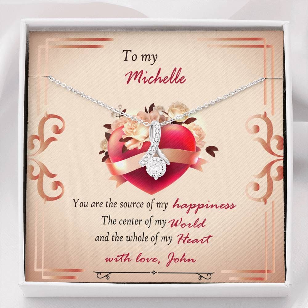 You Are The Source Of My Happiness Alluring Beauty Necklace Gift For Her