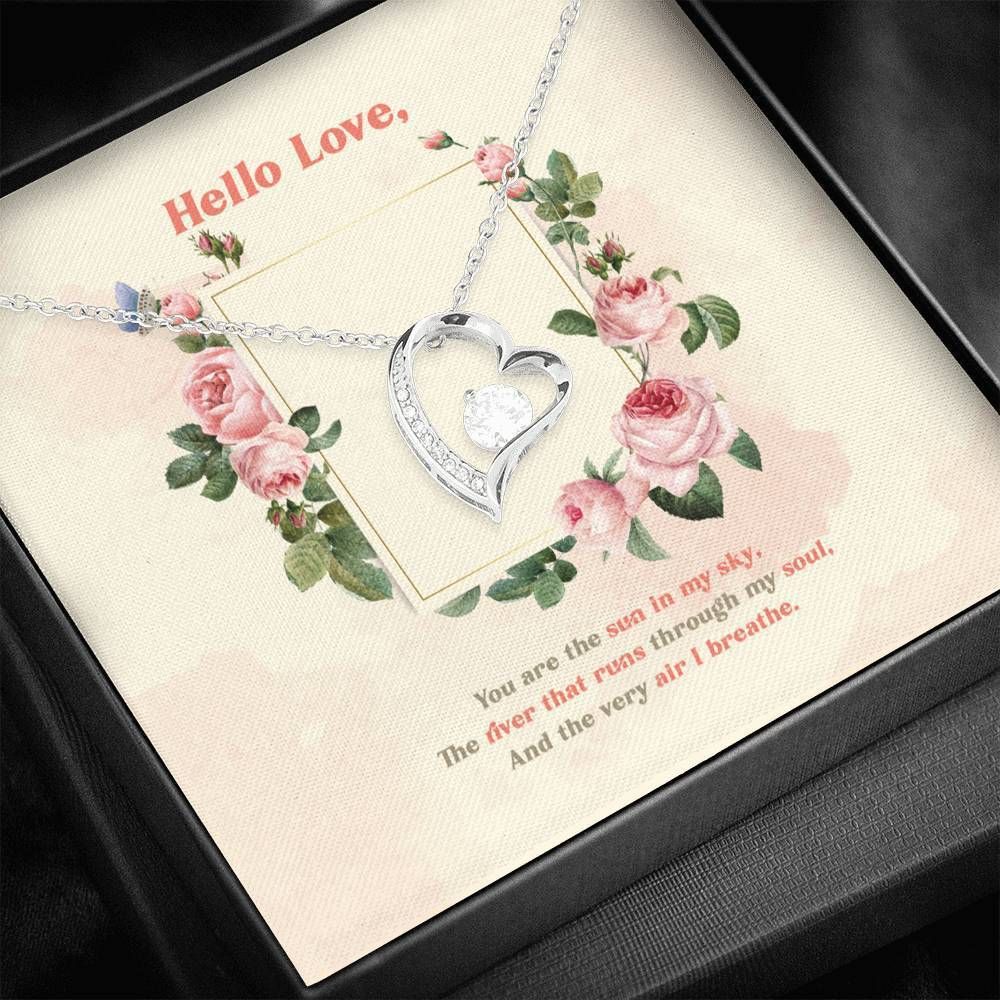 You Are The Sun Gift For Your Love Silver Forever Love Necklace