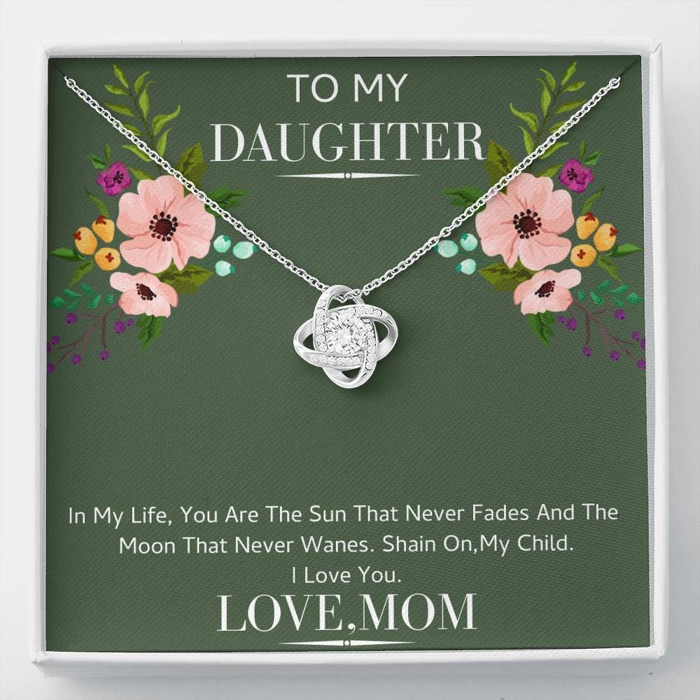 You Are The Sun Mom Gift For Daughter Love Knot Necklace