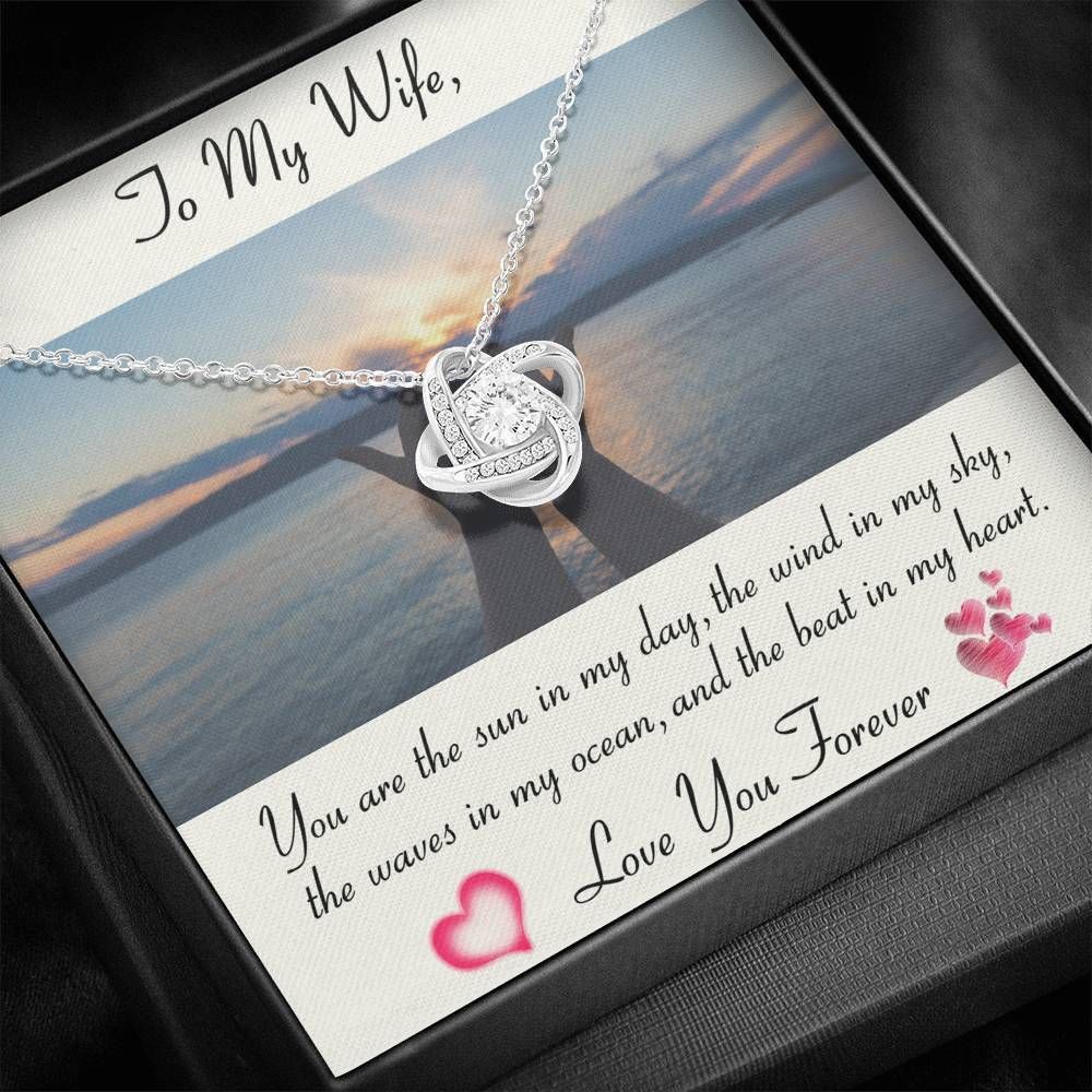 You Are The Wind Of My Sky Love Knot Necklace Gift For Wife