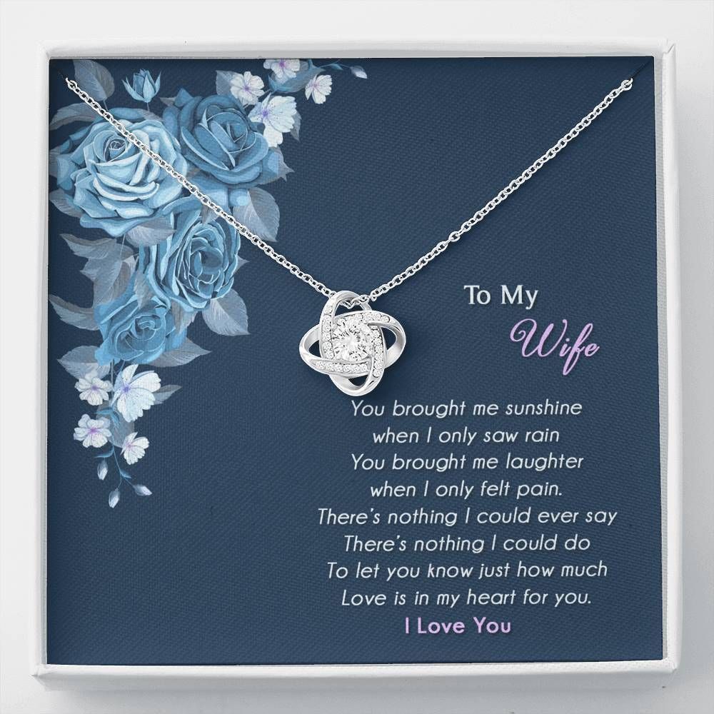 You Brought Me Sunshine When I Only Saw Rain Love Knot Necklace