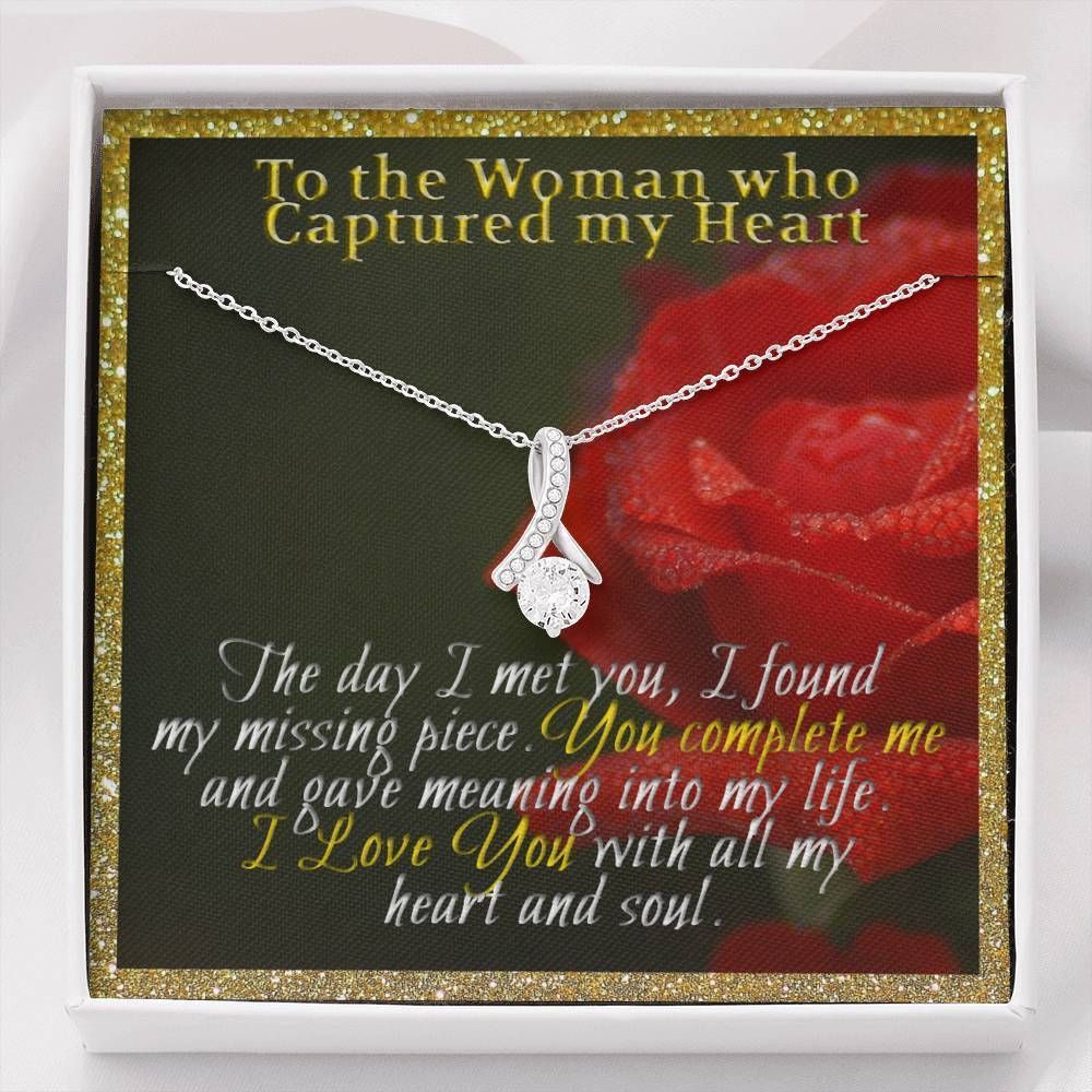 You Complete Me Giving Your Love Alluring Beauty Necklace