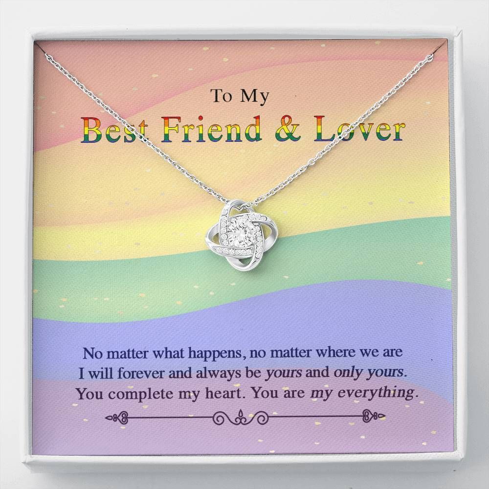 You Complete My Heart Love Knot Necklace For Best Friend And Lovers