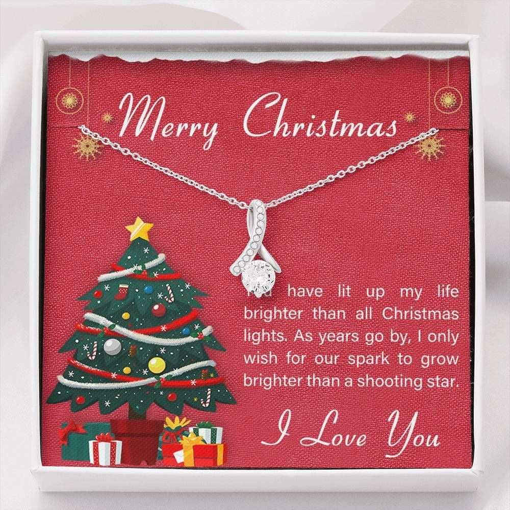 You Light Up My Life Christmas Alluring Beauty Necklace Gift For Wife