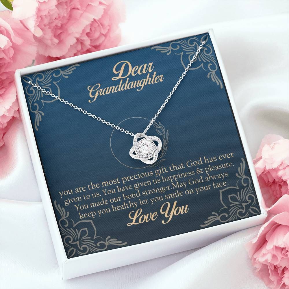 You Made Our Bond Stronger Love Knot Necklace For Granddaughter