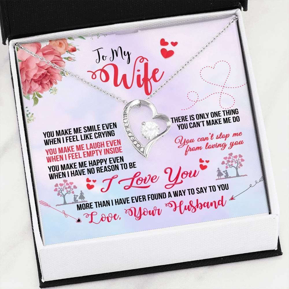 You Make Me Happy Forever Love Necklace Husband Giving Wife