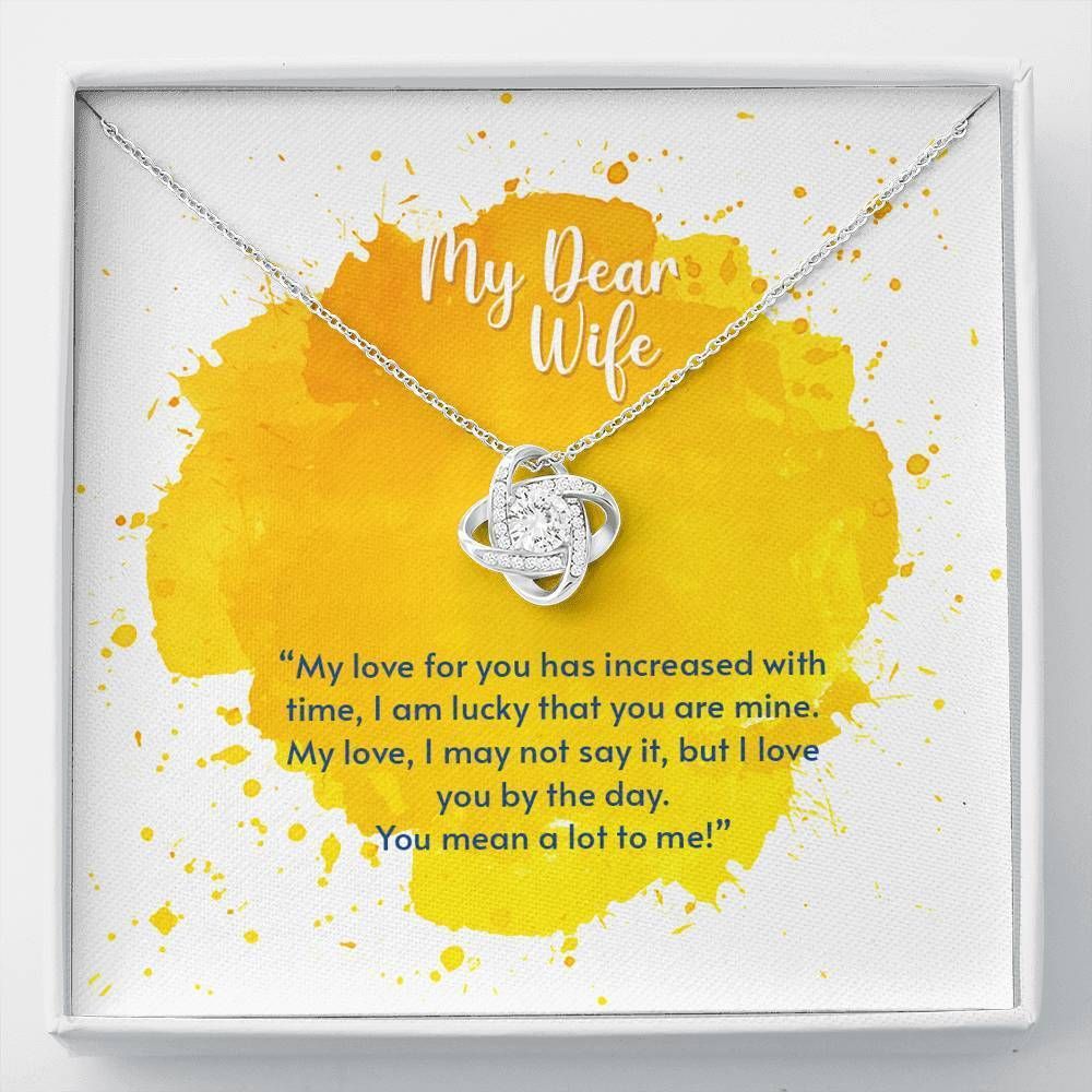 You Mean A Lot To Me Love Knot Necklace For Wife