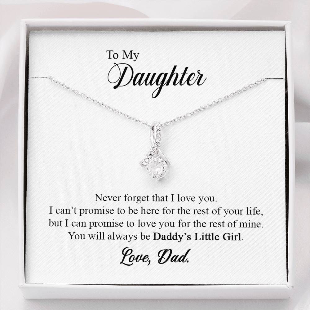 You Will Always Be Daddy's Little Girl Giving Daughter Alluring Beauty Necklace