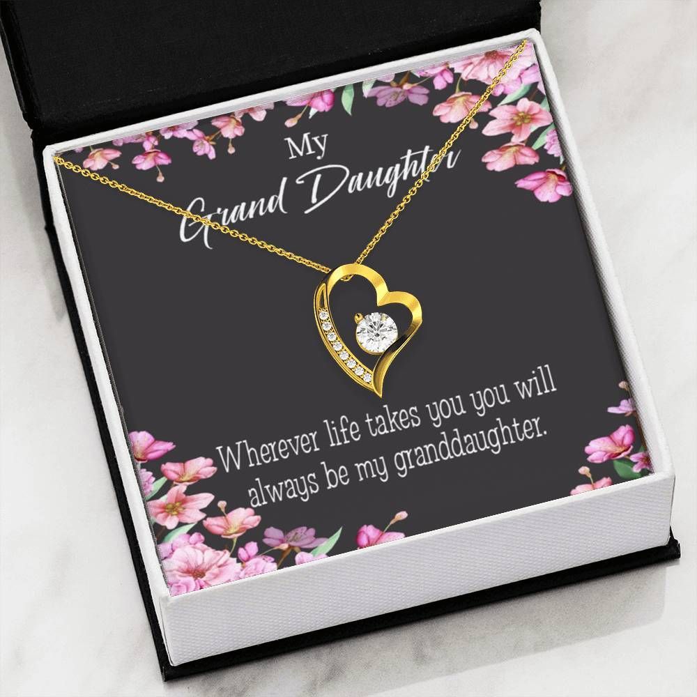 You Will Always Be My Granddaughter Gift For Granddaughter Forever Love Necklace