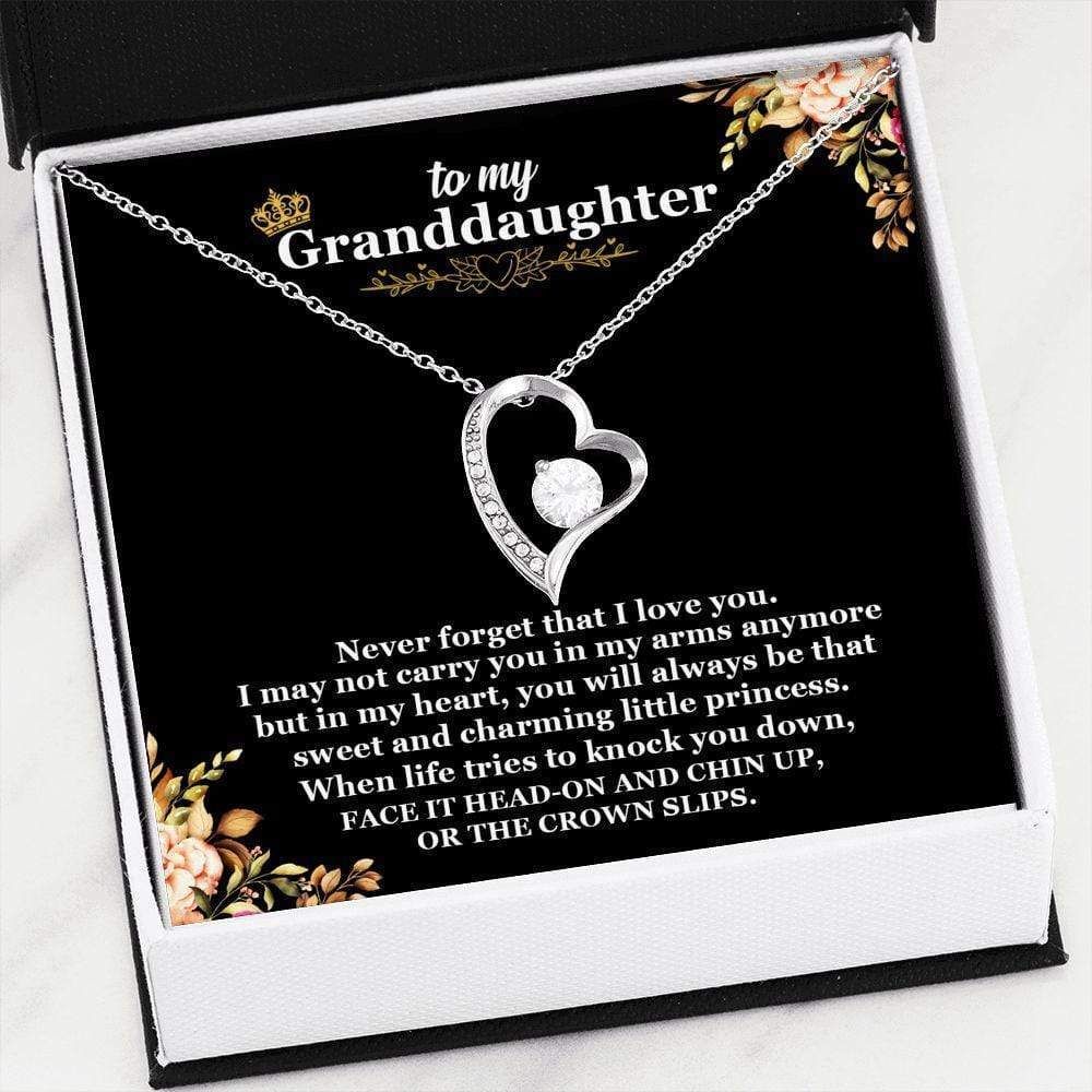 You'll Always Be That Sweet Little Princess Silver Forever Love Necklace Giving Granddaughter