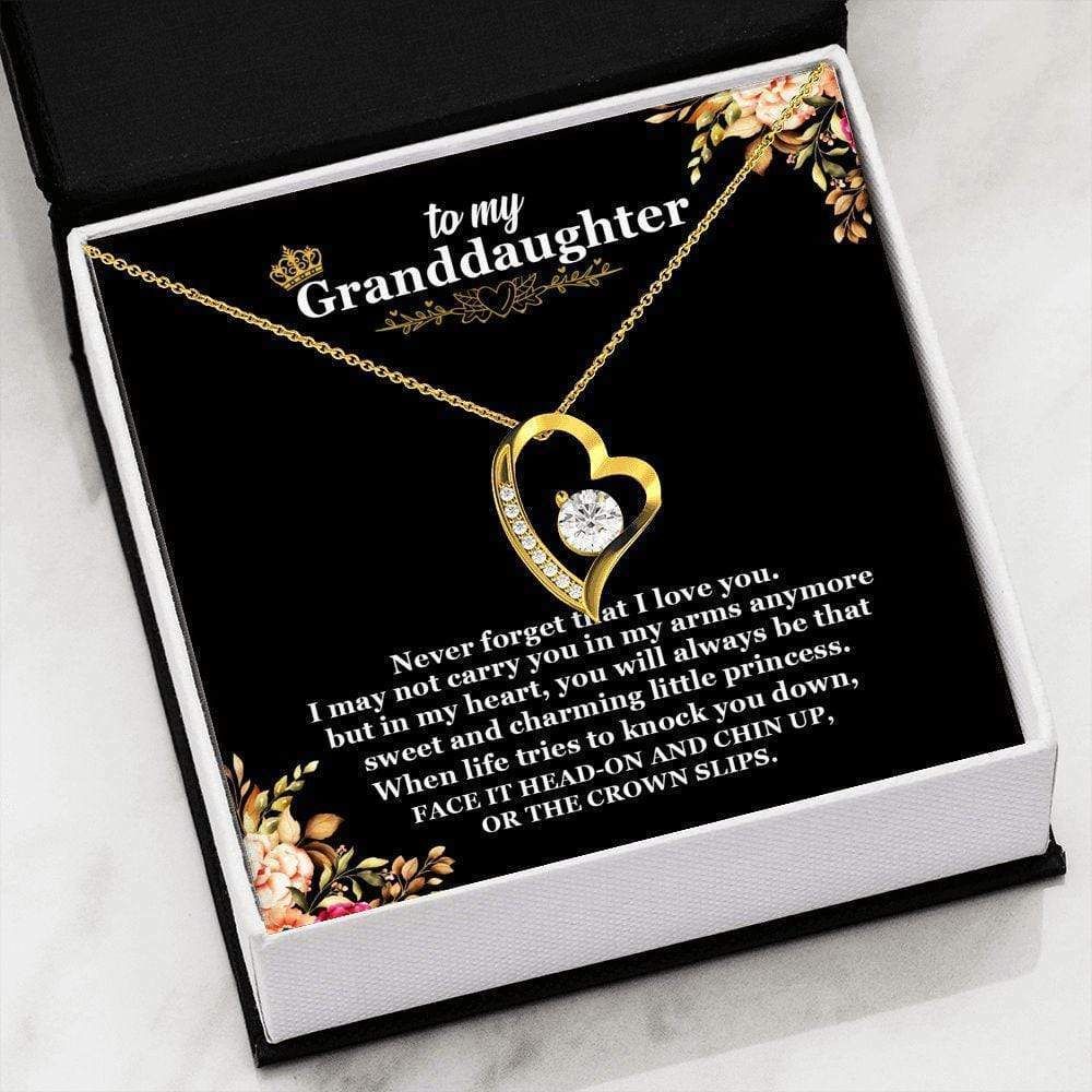 You'll Always Be That Sweet Little Princess Silver Forever Love Necklace Giving Granddaughter
