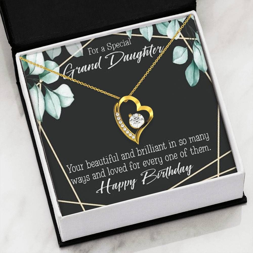 Your Beautiful And Brilliant 18K Gold Forever Love Necklace Gift For Granddaughter Forever Love Necklace Forever Love Necklace