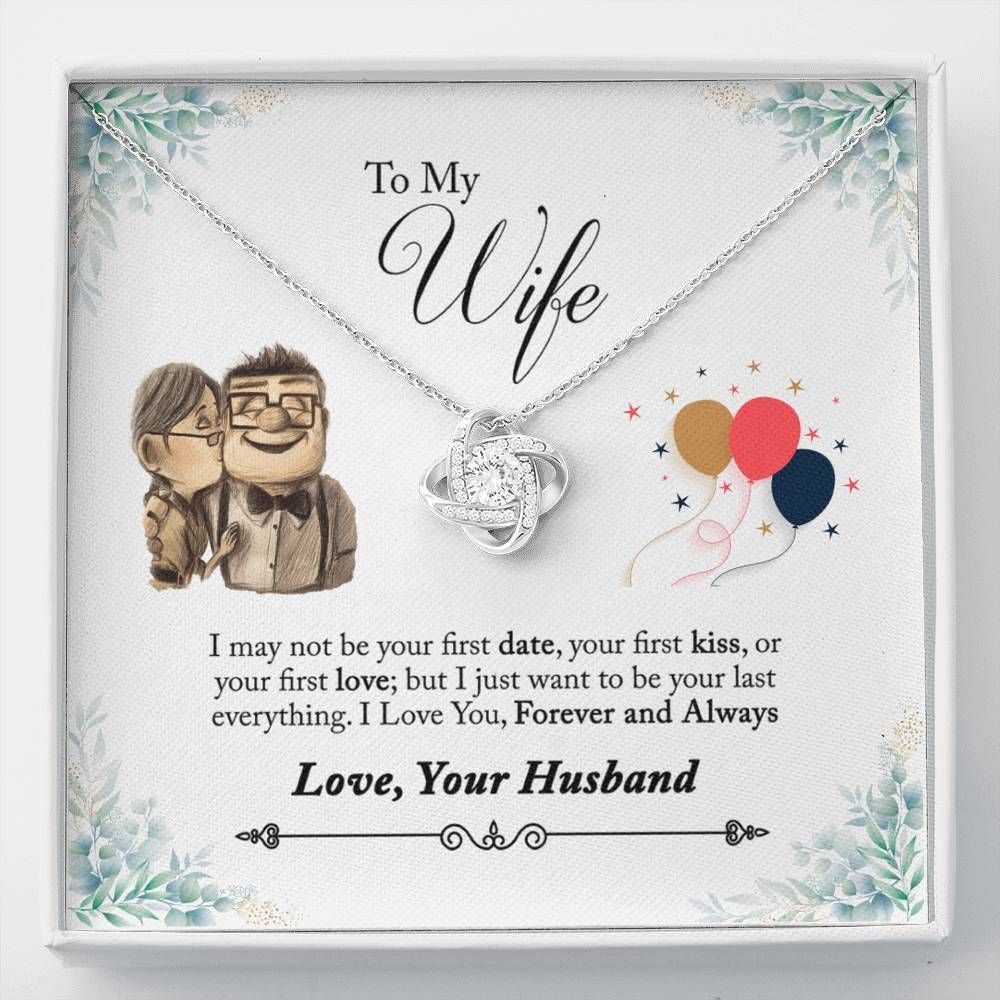 Your Last Everything Up Cartoon Love Knot Necklace To Wife