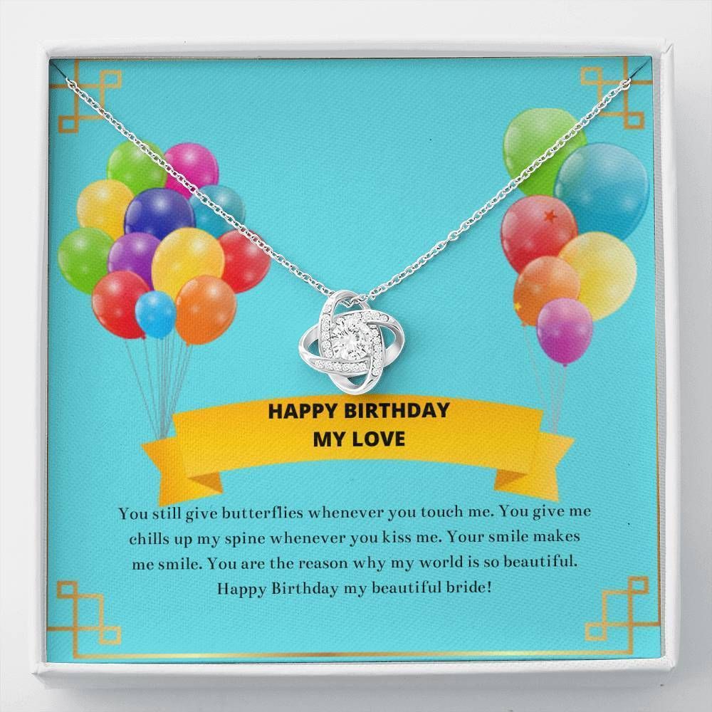 Your Smile Make Me Smile Love Knot Necklace Birthday For Wife