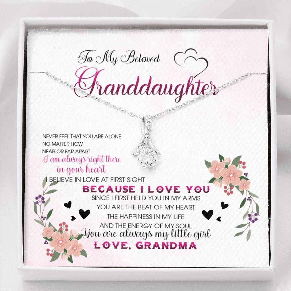 You're Always My Little Girl Grandma Giving Granddaughter Alluring Beauty Necklace