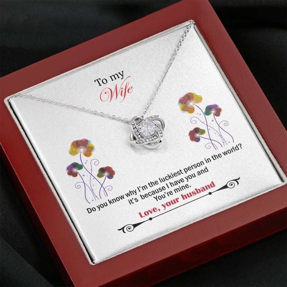 You're Mine Love Knot Necklace For Wife