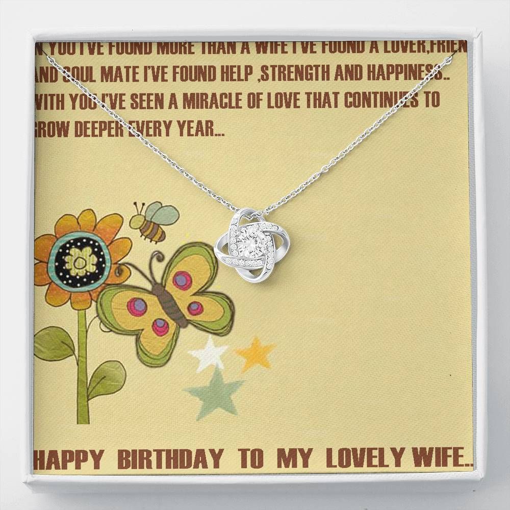 You're My Real Friend Giving Wife Love Knot Necklace