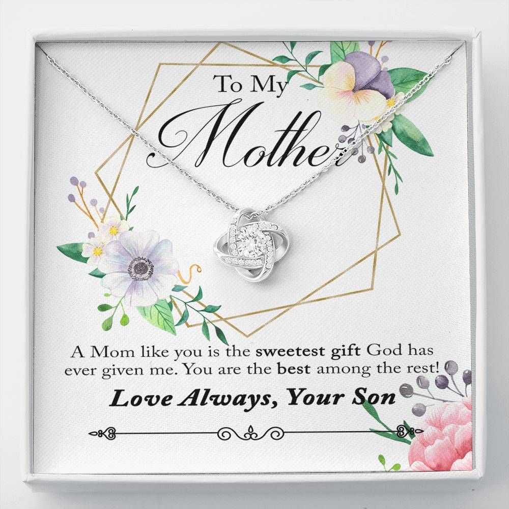You're The Best Among The Rest Giving Mom Love Knot Necklace
