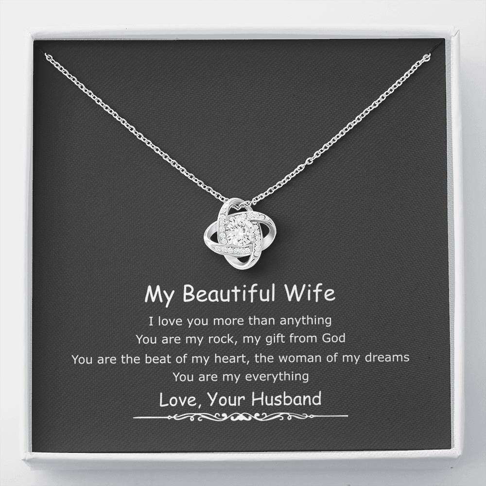 You're The Best Of My Heart Love Knot Necklace Husband Gift For Wife