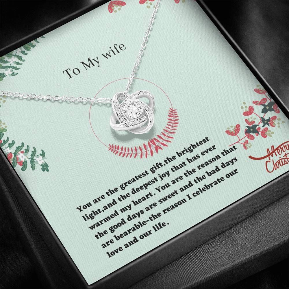You're The Greatest Gift Giving Wife Love Knot Necklace