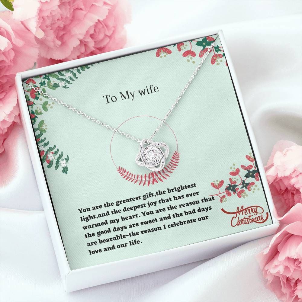 You're The Greatest Gift Giving Wife Love Knot Necklace