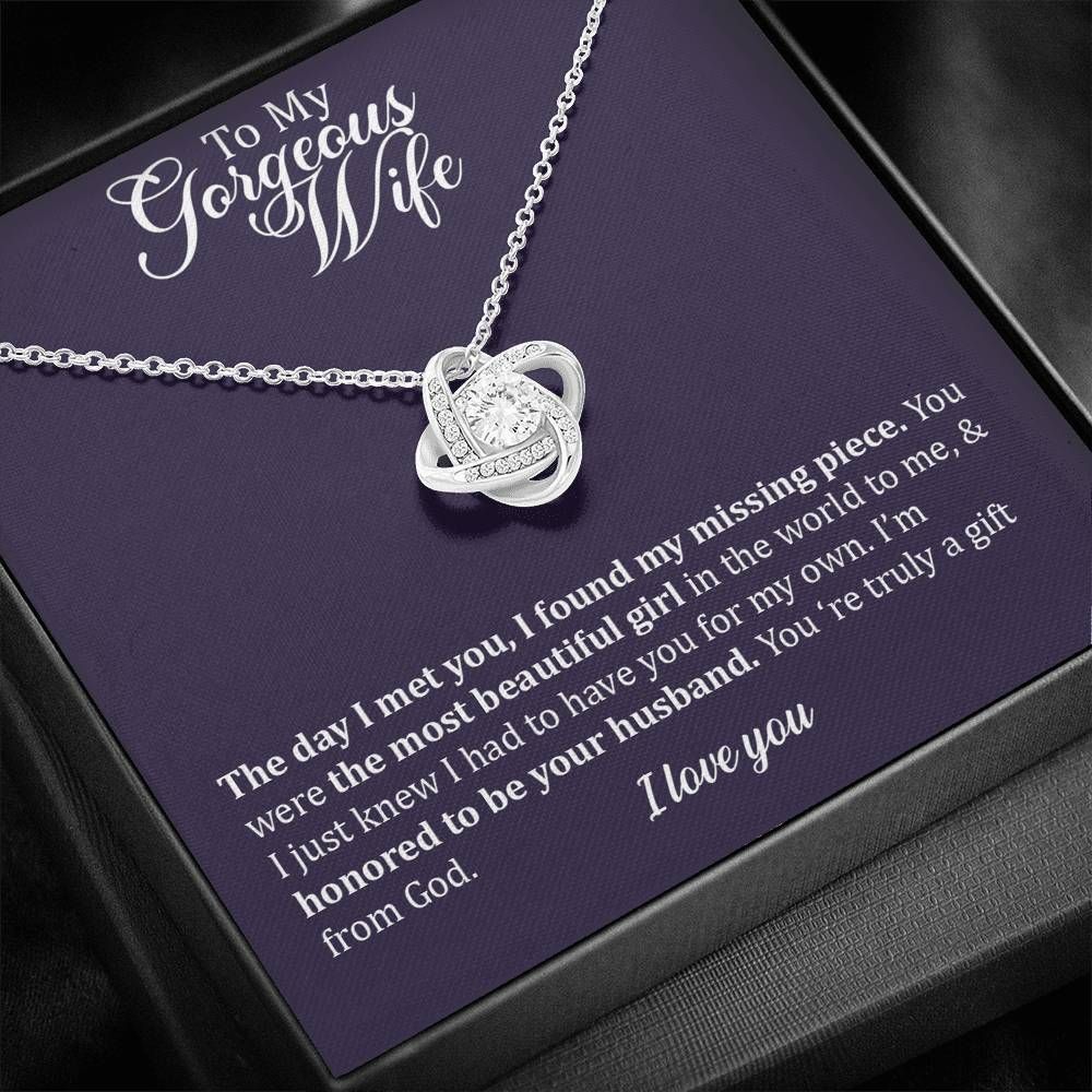 You're Truly A Gift From God Love Knot Necklace For Wife