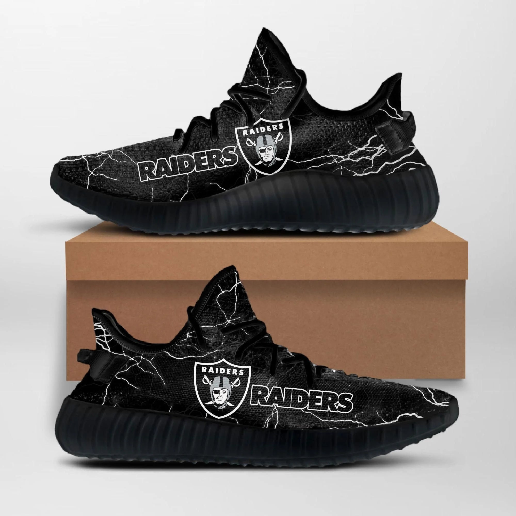 Buy Oakland Raiders NFL Custom Yeezy Shoes For Fans Yeezy Boost 350 V2 Top Trending Custom Shoes Gift