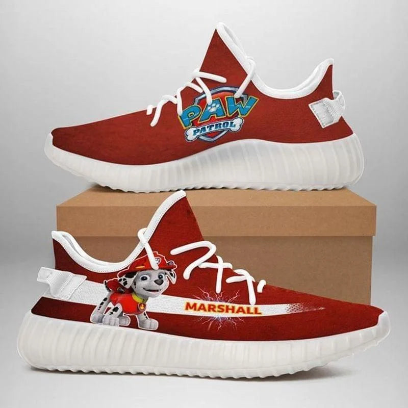 Buy Paw Patrol Marshall Yeezy Shoes Yeezy Boost 350 V2 Red Custom Shoes