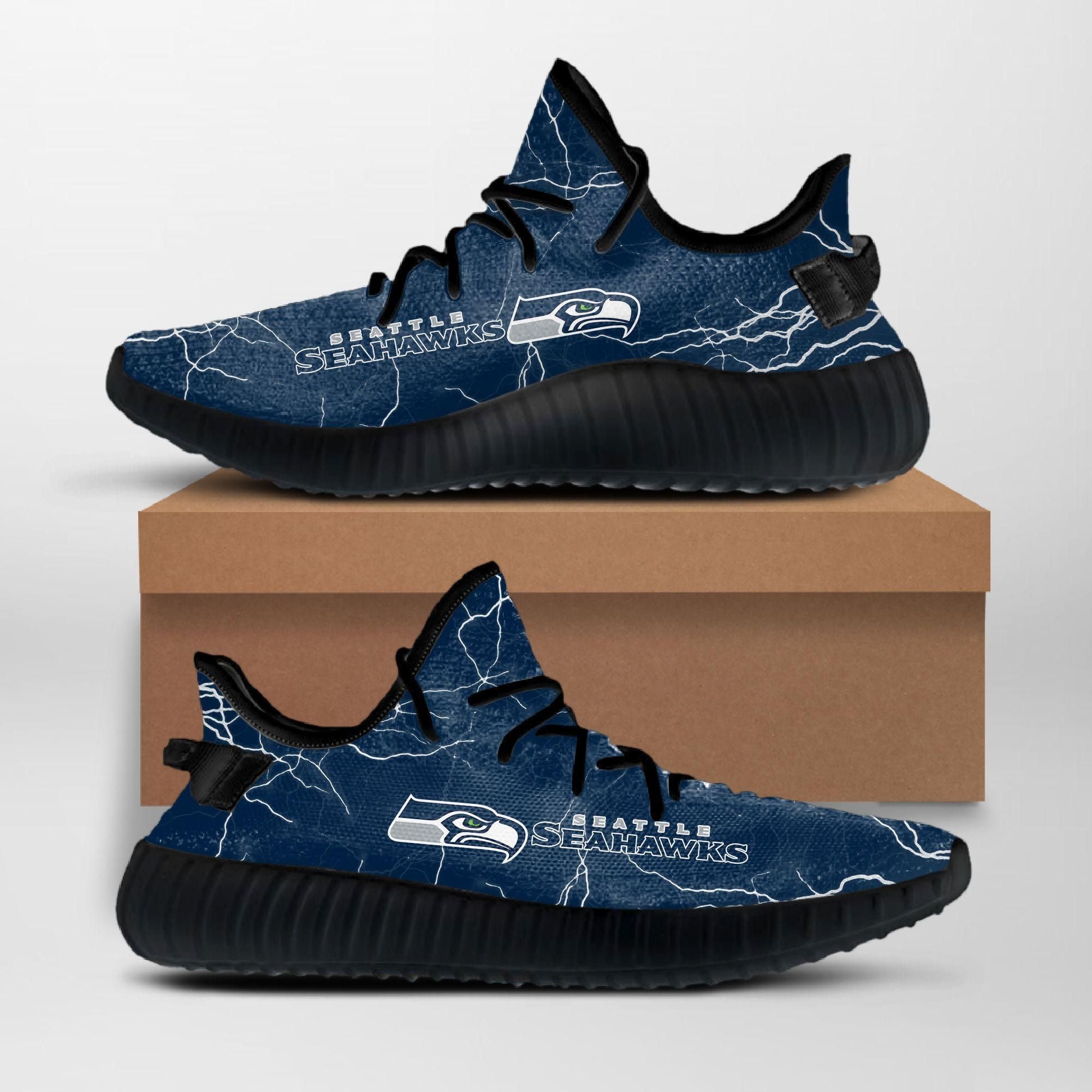 Buy Seattle Seahawks Custom Yeezy NFL Custom Yeezy shoes Sneakers, Custom Yeezy Boost, Hypebeast Shoes, Custom Shoes