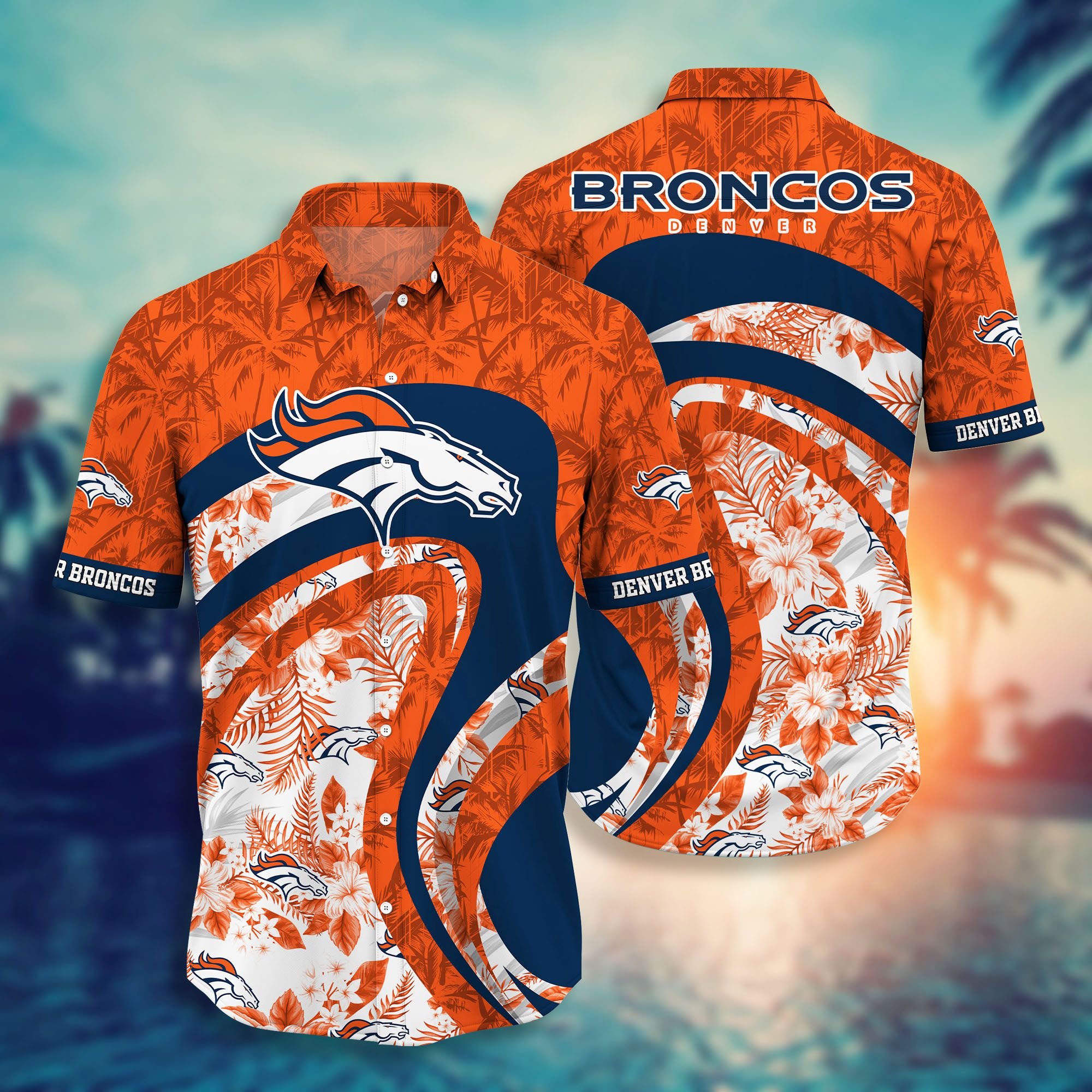 Denver Broncos NFL Hawaiian Shirt and Short