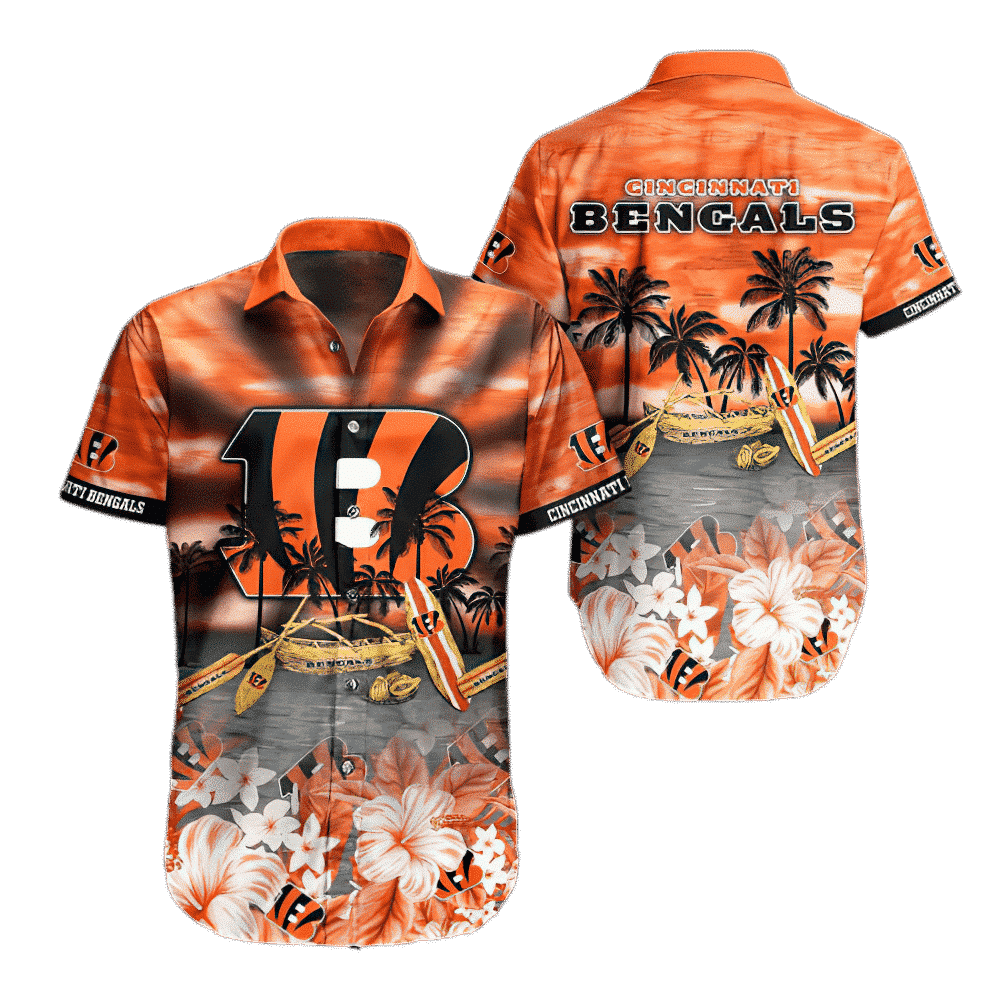 NFL Cincinnati Bengals Hawaiian Shirt And Short This Summer FVJ4