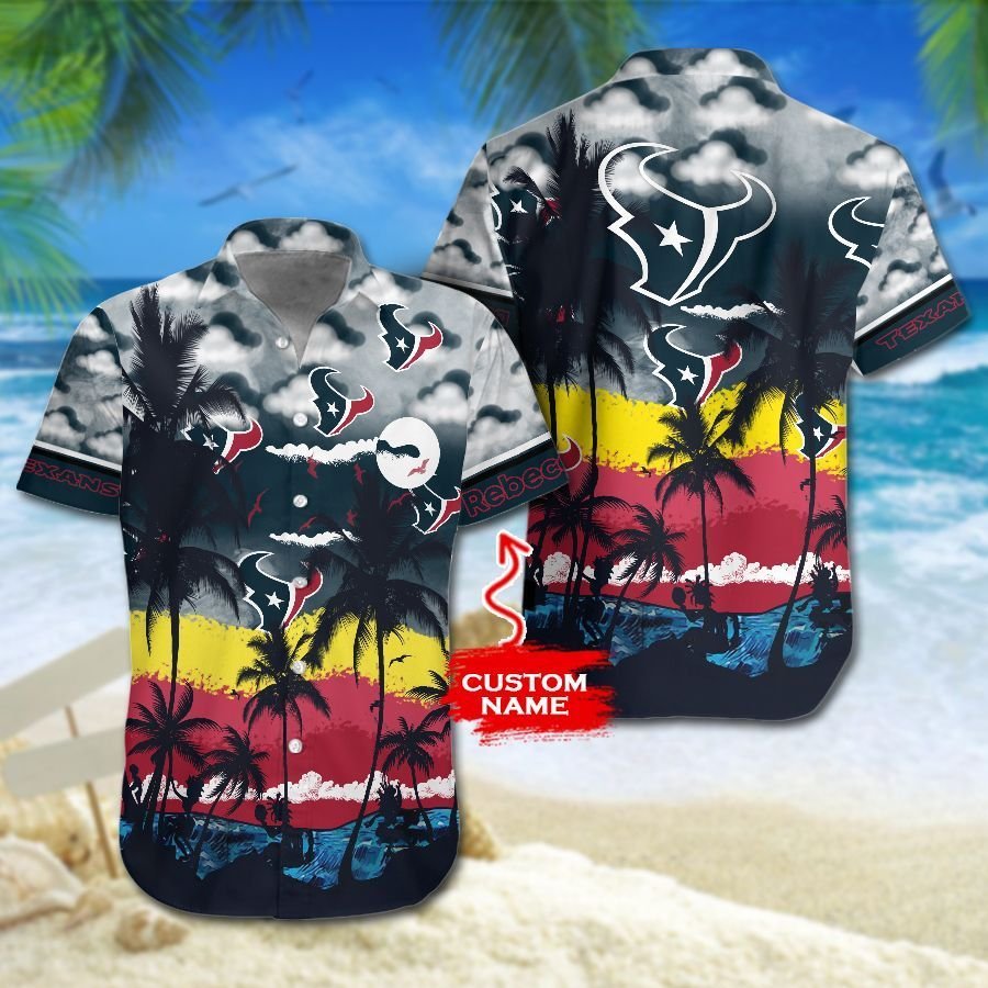 Houston Texans NFL Gift For Fan Personalized Hawaiian Graphic Print Sh