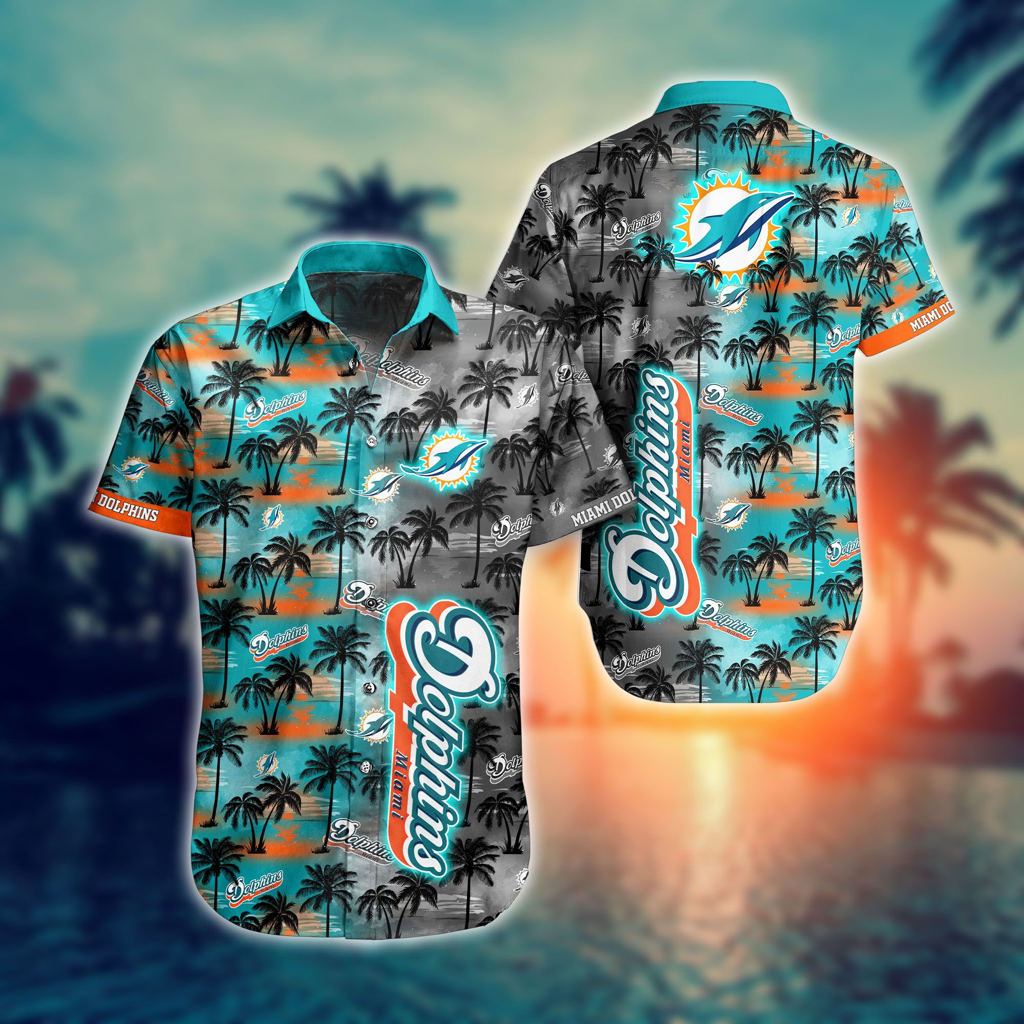 Miami Dolphins Hawaiian Shirt NFL Style Short