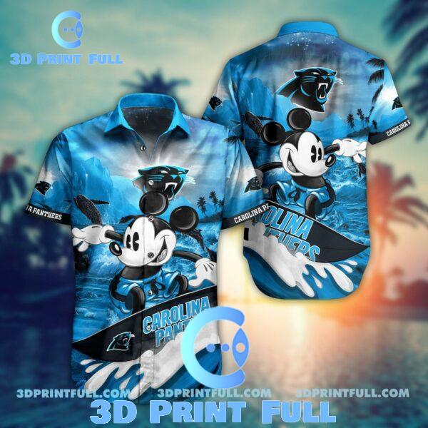 NFL Carolina Panthers Hawaiian Shirt Mickey All over print Trending Summer