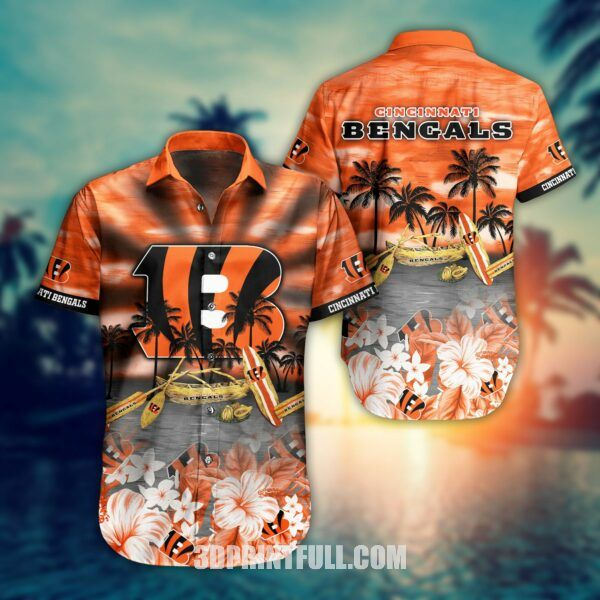 NFL Cincinnati Bengals Hawaiian Shirt And Short This Summer FVJ4