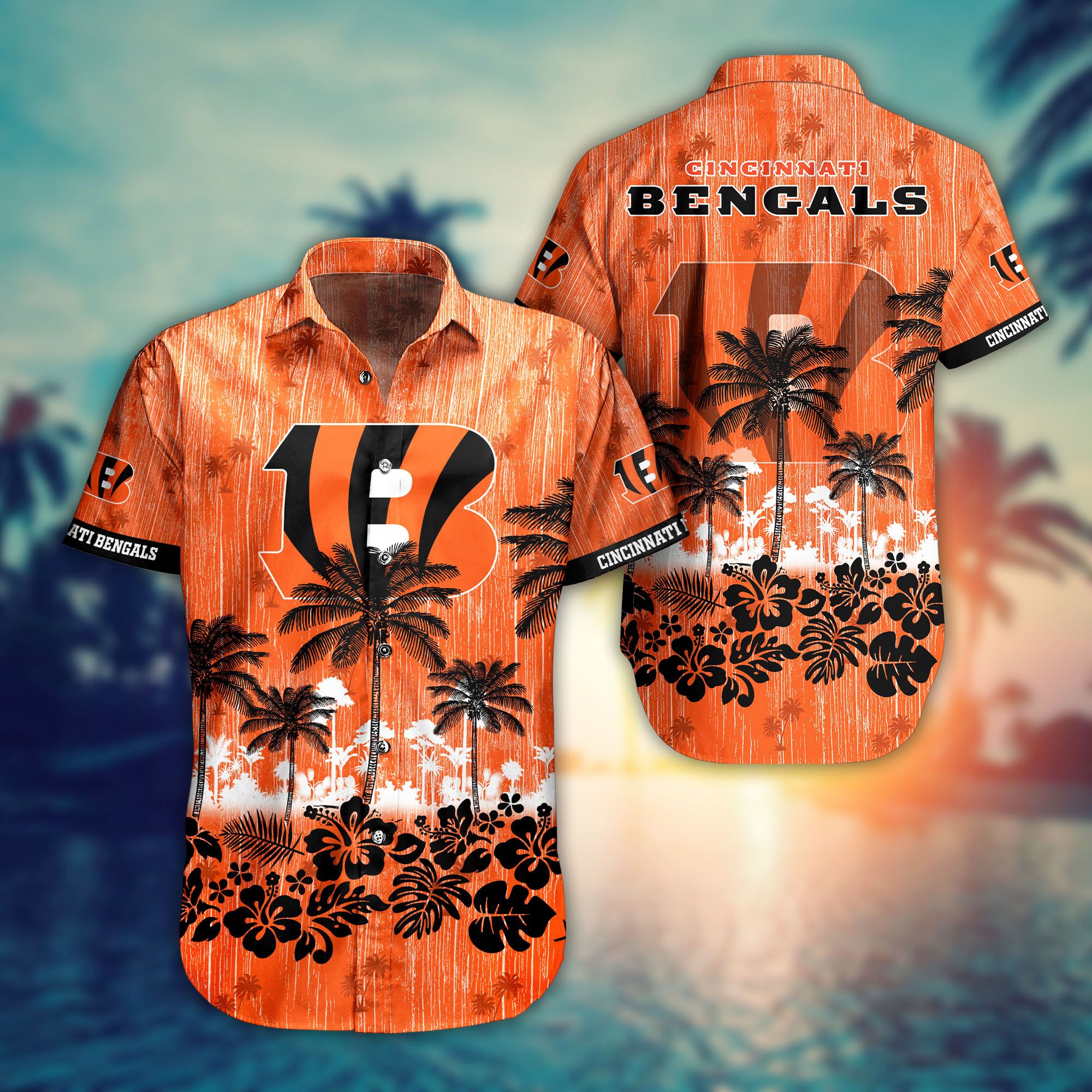 NFL Cincinnati Bengals Hawaiian Shirt And Short This Summer FVJ2