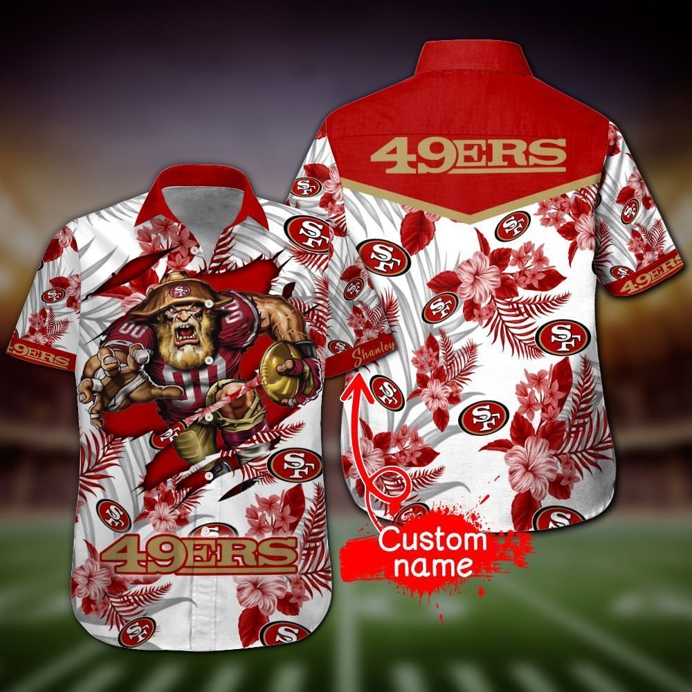 NFL San Francisco 49ers Gift For Fan Personalized Hawaiian Graphic Pri