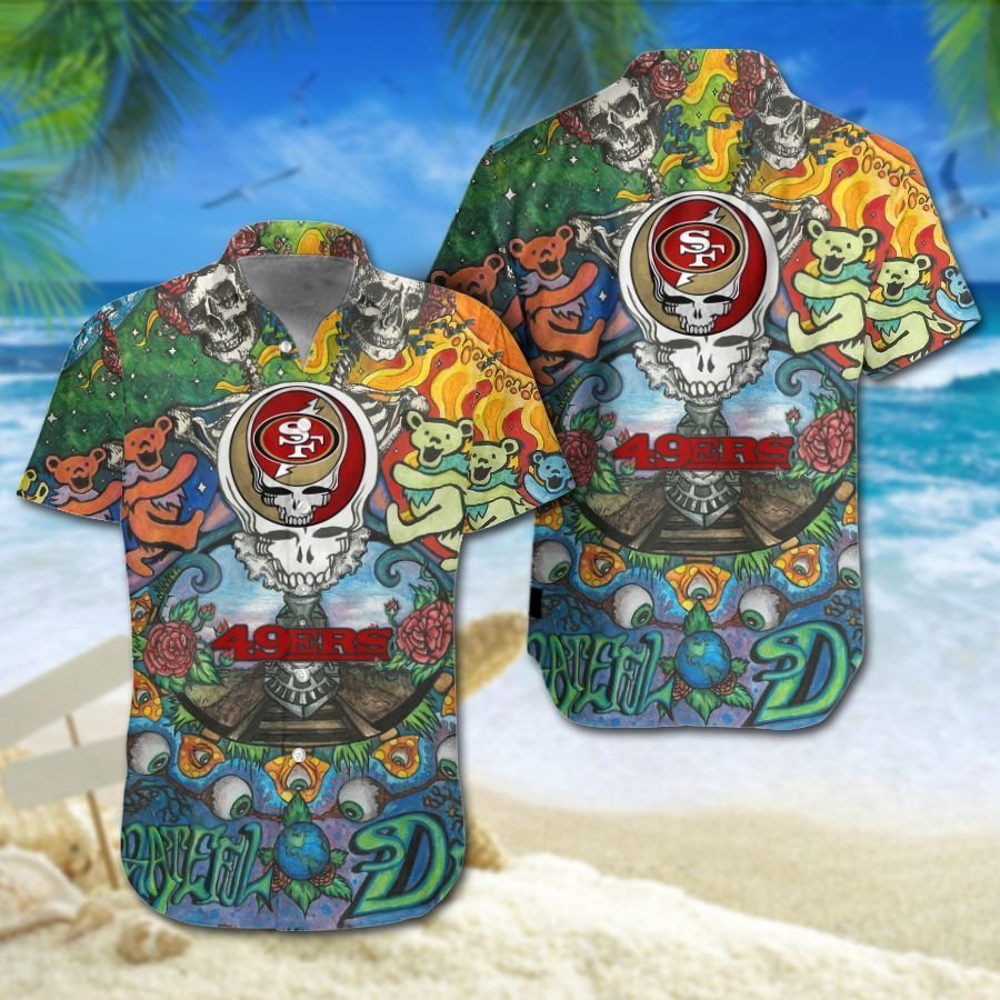 San Francisco 49ers Grateful Dead NFL Gift For Fan Hawaiian Graphic Pr