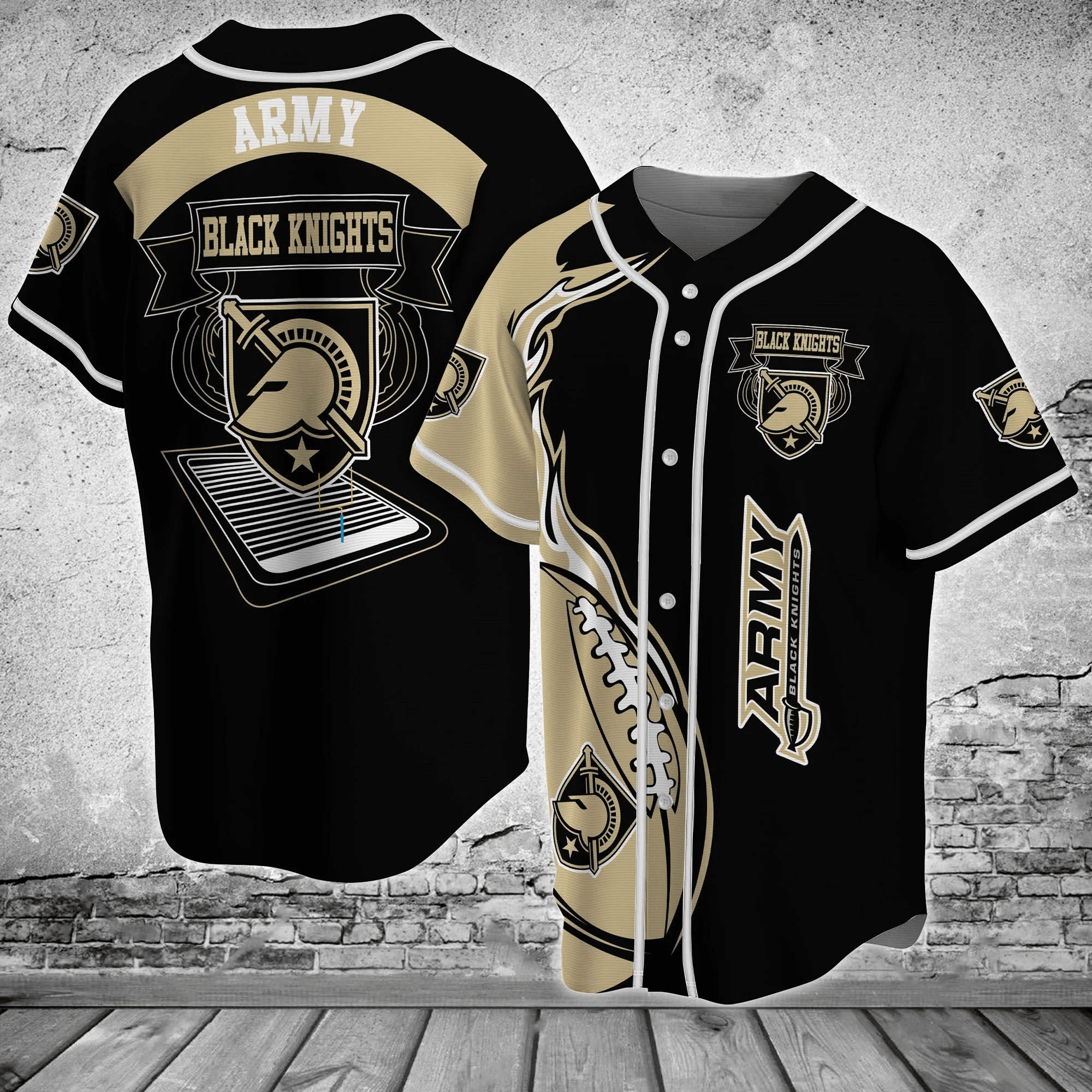 Army Black Knights NCAA Baseball Jersey Shirt Classic